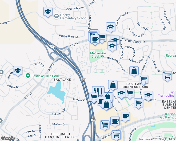 map of restaurants, bars, coffee shops, grocery stores, and more near 2279 Cabo Bahia in Chula Vista
