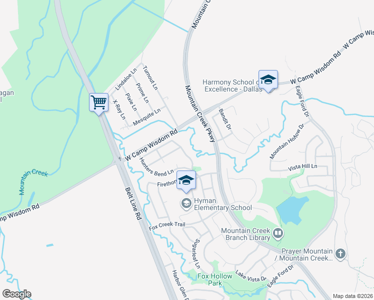 map of restaurants, bars, coffee shops, grocery stores, and more near 5558 Mandarin Way in Dallas