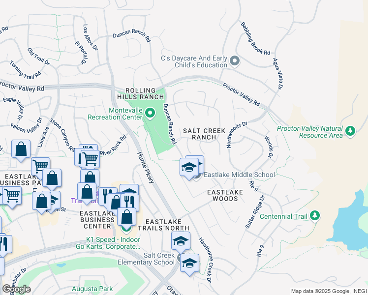 map of restaurants, bars, coffee shops, grocery stores, and more near 832 Shadow Ridge Place in Chula Vista