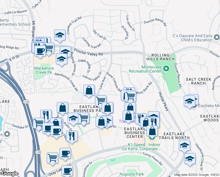 map of restaurants, bars, coffee shops, grocery stores, and more near 774 Pepper Glen Way in Chula Vista