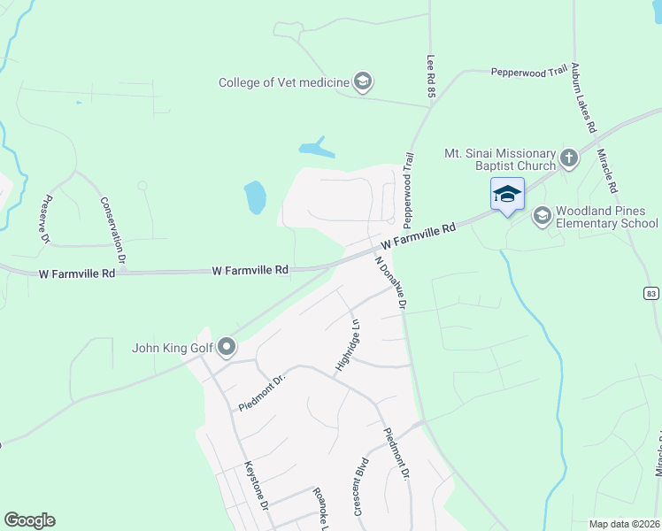 map of restaurants, bars, coffee shops, grocery stores, and more near 2 Mrs James Road in Auburn