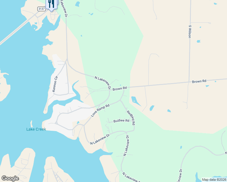map of restaurants, bars, coffee shops, grocery stores, and more near 1665 Brown Road in Palo Pinto