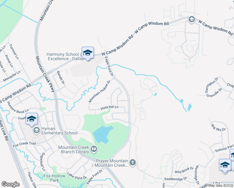 map of restaurants, bars, coffee shops, grocery stores, and more near 5667 High Creek Drive in Dallas