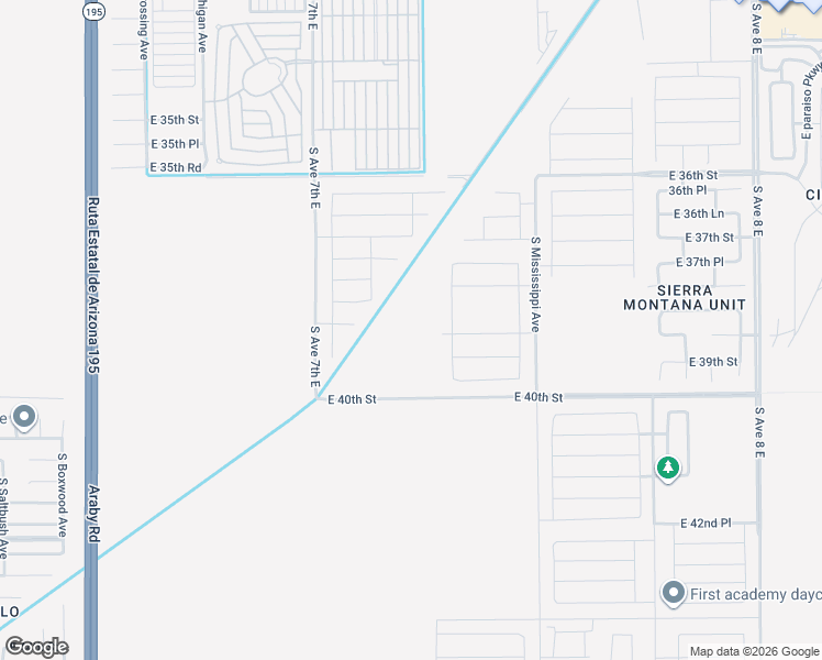 map of restaurants, bars, coffee shops, grocery stores, and more near Clark Gable in Yuma