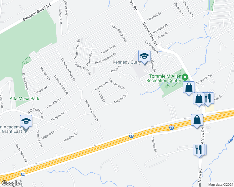 map of restaurants, bars, coffee shops, grocery stores, and more near 3446 Santa Gertrudis Drive in Dallas