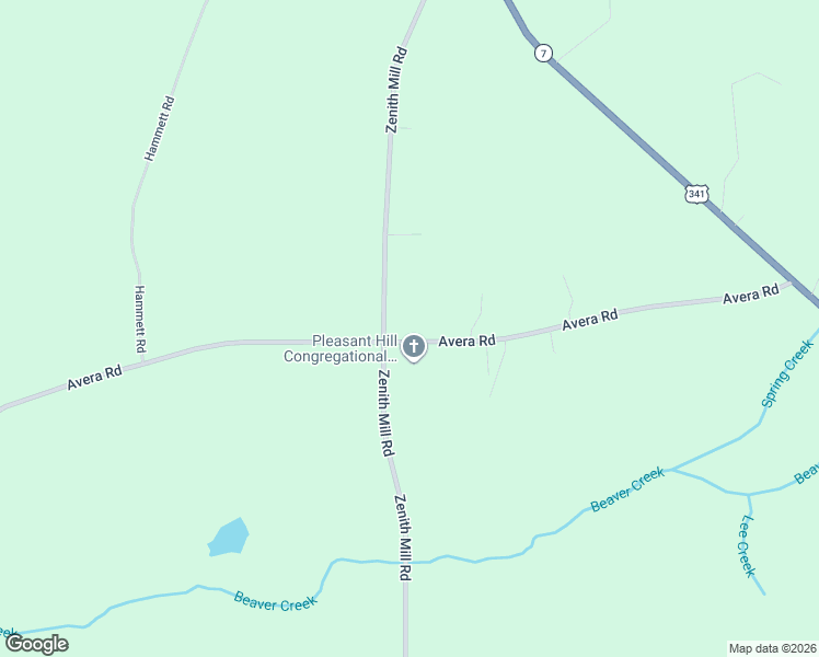 map of restaurants, bars, coffee shops, grocery stores, and more near 884 Avera Road in Roberta