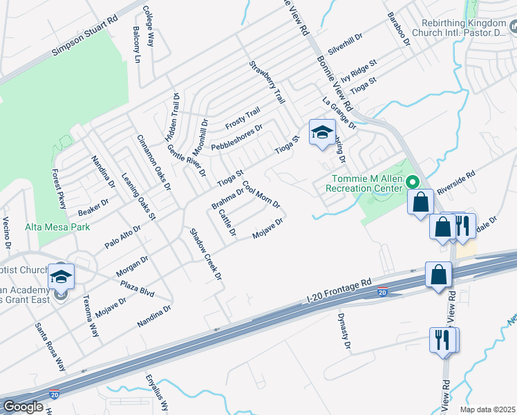 map of restaurants, bars, coffee shops, grocery stores, and more near 3447 Santa Gertrudis Drive in Dallas