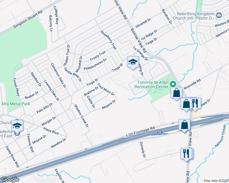 map of restaurants, bars, coffee shops, grocery stores, and more near in Dallas