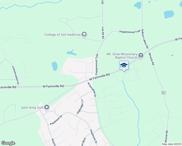 map of restaurants, bars, coffee shops, grocery stores, and more near Overhill Court in Auburn