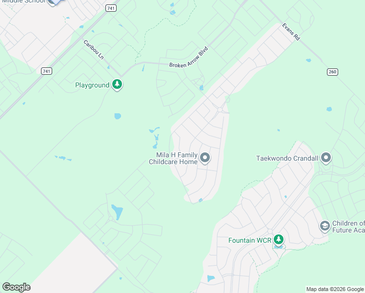 map of restaurants, bars, coffee shops, grocery stores, and more near 3518 Glover Peak Place in Crandall