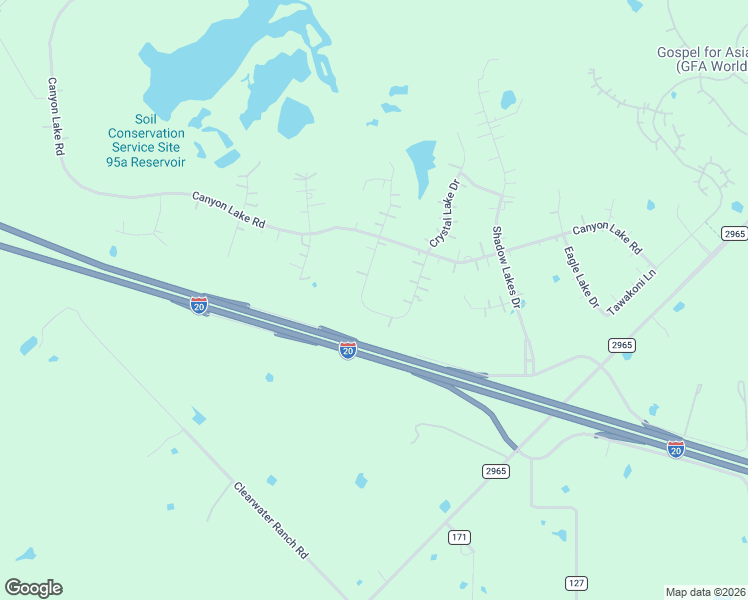 map of restaurants, bars, coffee shops, grocery stores, and more near 1240 Deerfield Drive in Wills Point