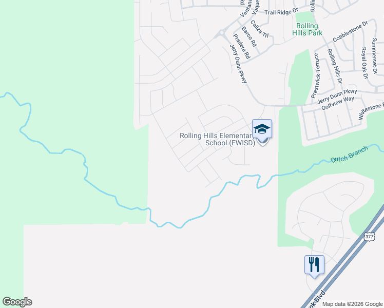 map of restaurants, bars, coffee shops, grocery stores, and more near 11600 Benbrook Boulevard in Benbrook