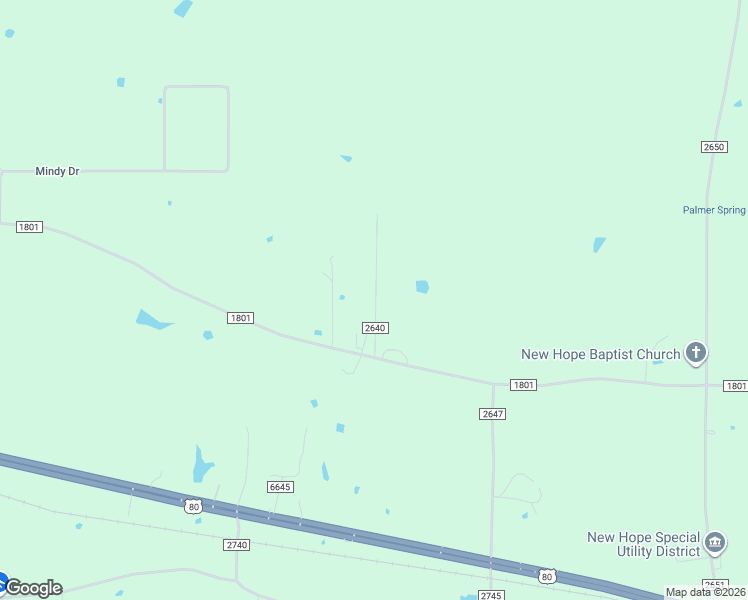 map of restaurants, bars, coffee shops, grocery stores, and more near 283 County Road 2640 in Mineola
