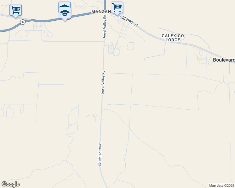 map of restaurants, bars, coffee shops, grocery stores, and more near 1985 Jewel Valley Road in Boulevard