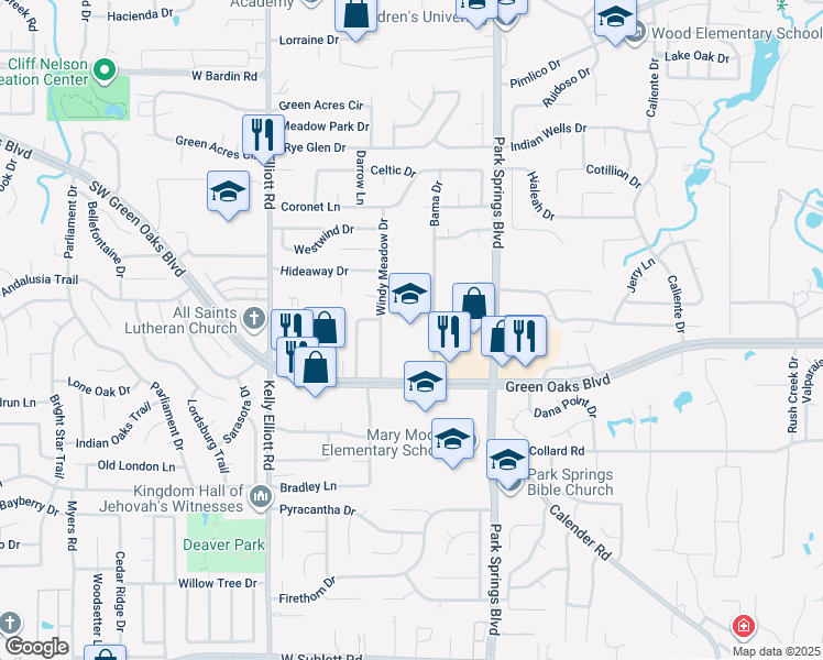 map of restaurants, bars, coffee shops, grocery stores, and more near in Arlington