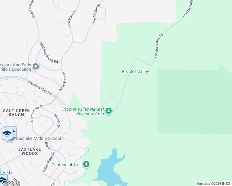 map of restaurants, bars, coffee shops, grocery stores, and more near 12144 Proctor Valley Road in Chula Vista