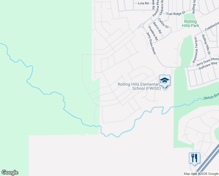 map of restaurants, bars, coffee shops, grocery stores, and more near 11600 Benbrook Boulevard in Benbrook