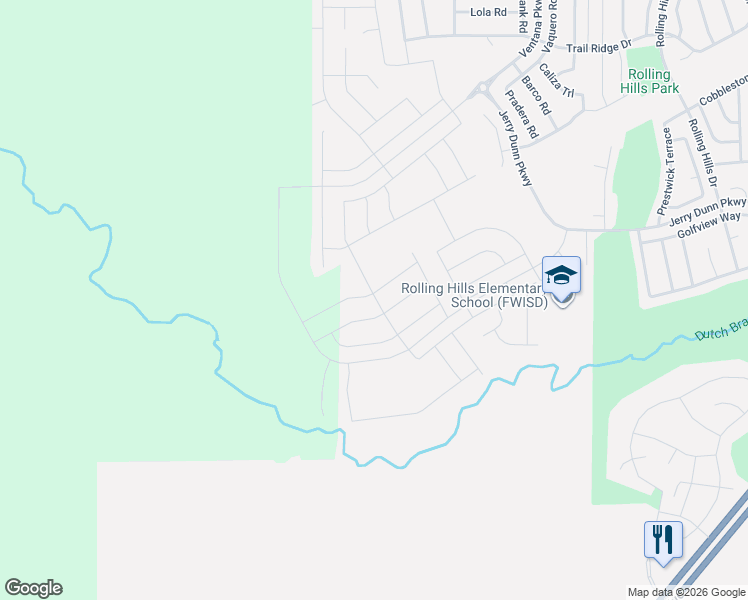 map of restaurants, bars, coffee shops, grocery stores, and more near 11600 Benbrook Boulevard in Benbrook