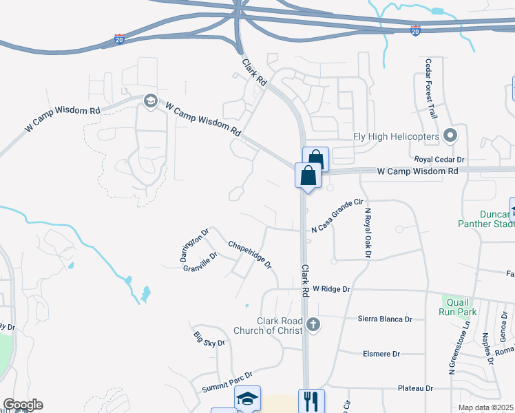 map of restaurants, bars, coffee shops, grocery stores, and more near 8405 Romanway Dr in Dallas
