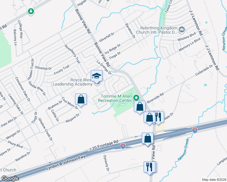 map of restaurants, bars, coffee shops, grocery stores, and more near 6710 Maxine Drive in Dallas