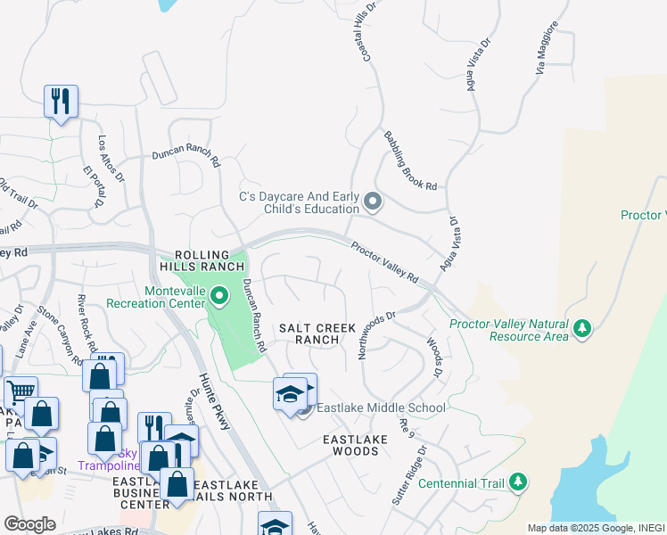 map of restaurants, bars, coffee shops, grocery stores, and more near 776 Iron Horse Place in Chula Vista