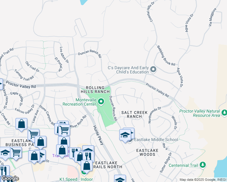 map of restaurants, bars, coffee shops, grocery stores, and more near 756 North Fox Run Place in Chula Vista