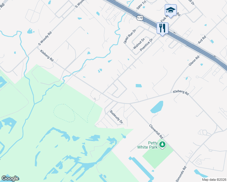 map of restaurants, bars, coffee shops, grocery stores, and more near 220 Pinecrest Drive in Seagoville