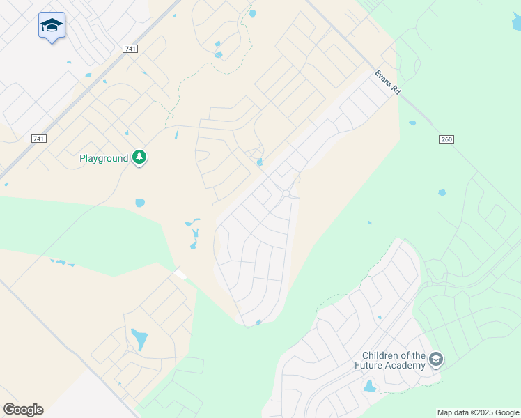 map of restaurants, bars, coffee shops, grocery stores, and more near 7900-8894 Evans Road in Crandall