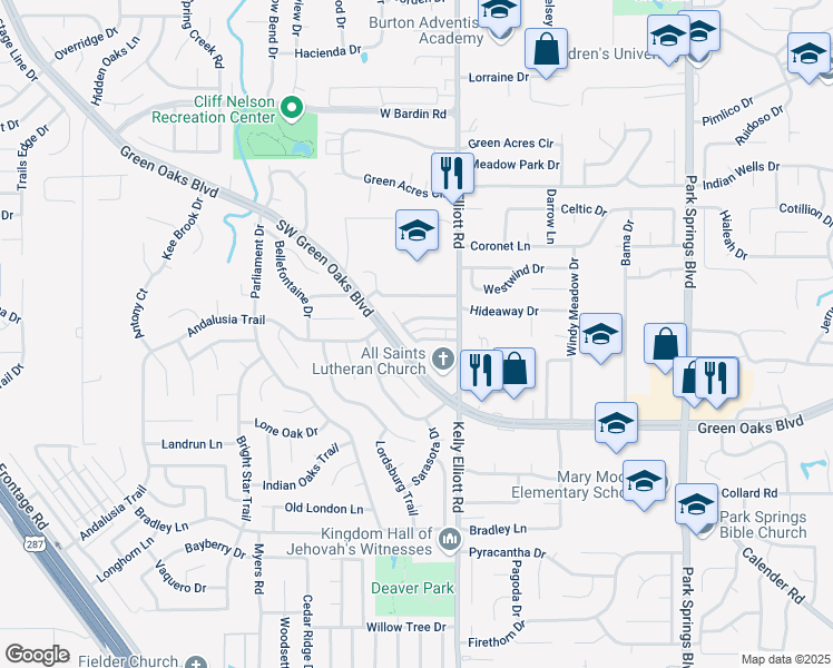 map of restaurants, bars, coffee shops, grocery stores, and more near 5224 Kelly Hill Drive in Arlington