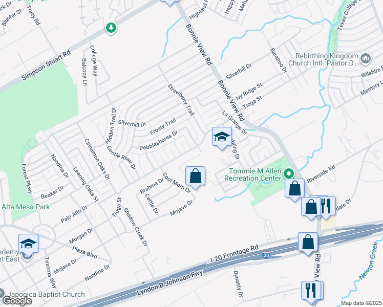 map of restaurants, bars, coffee shops, grocery stores, and more near in Dallas