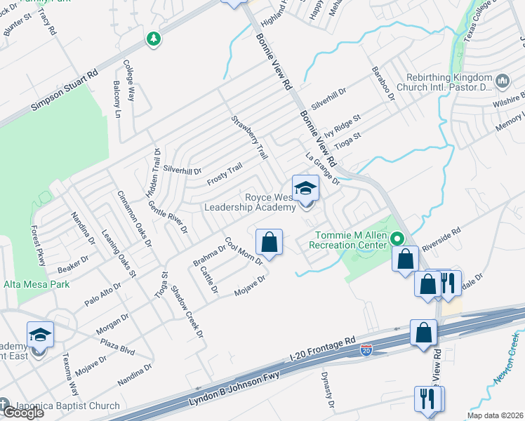 map of restaurants, bars, coffee shops, grocery stores, and more near 3554 Tioga Street in Dallas