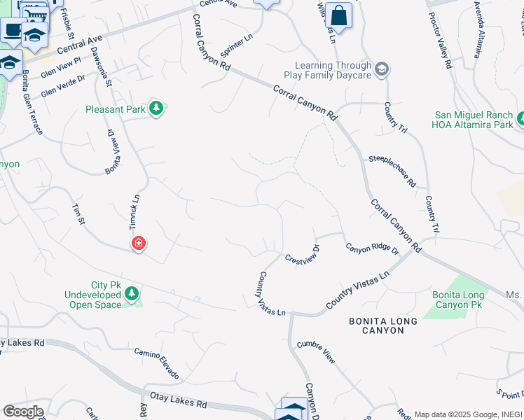 map of restaurants, bars, coffee shops, grocery stores, and more near 1478 Country Vistas Lane in Bonita