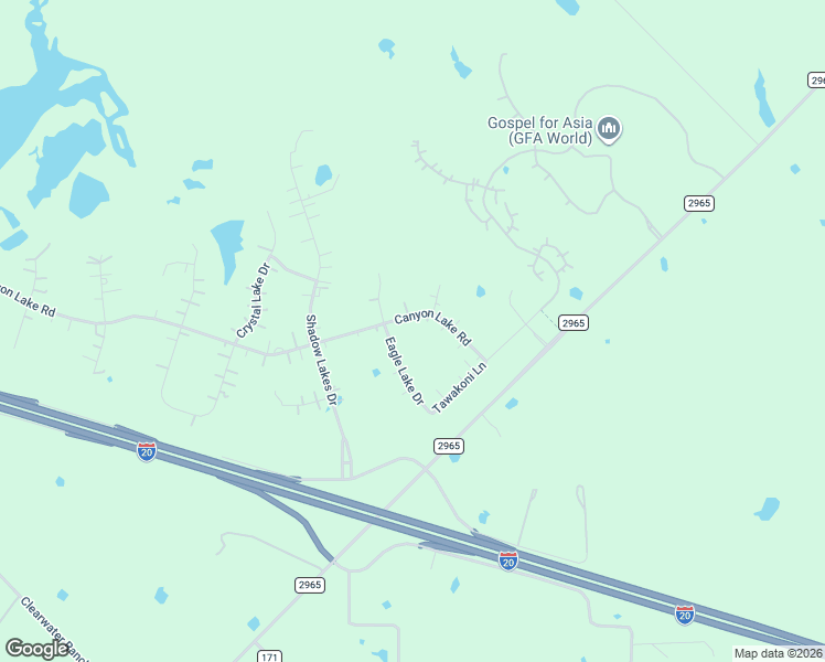 map of restaurants, bars, coffee shops, grocery stores, and more near 1132 Eagle Lake Drive in Wills Point