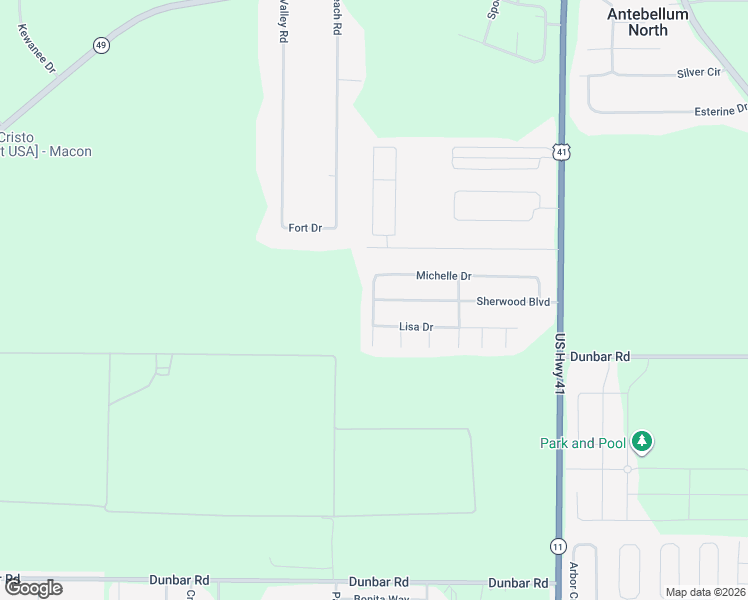 map of restaurants, bars, coffee shops, grocery stores, and more near 227 Sherwood Bvld in Byron