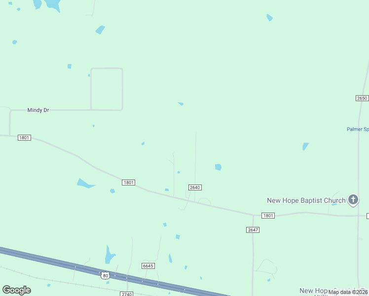 map of restaurants, bars, coffee shops, grocery stores, and more near 283 County Road 2640 in Mineola
