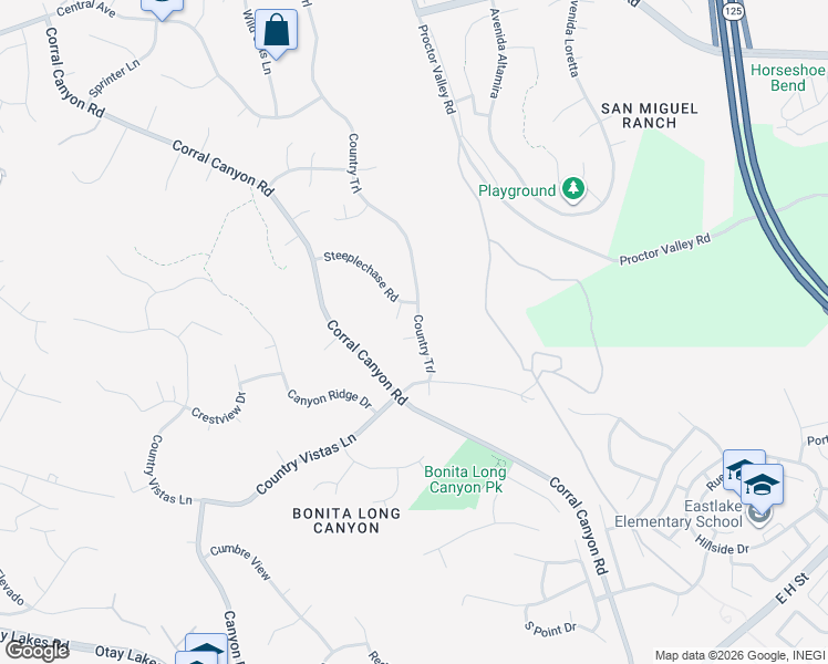 map of restaurants, bars, coffee shops, grocery stores, and more near 5965 Lazy Trail Court in Bonita