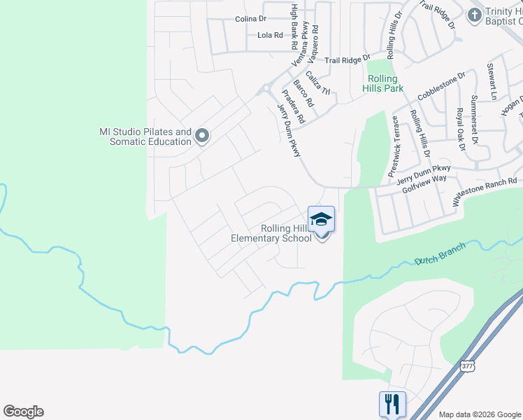 map of restaurants, bars, coffee shops, grocery stores, and more near 11600 Benbrook Boulevard in Benbrook