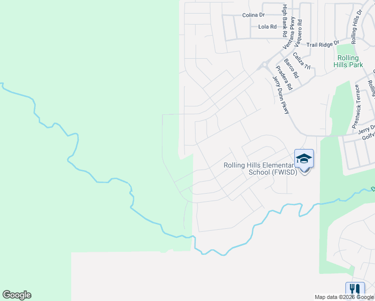 map of restaurants, bars, coffee shops, grocery stores, and more near 12575 Aledo Road in Fort Worth