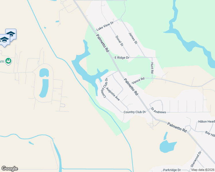 map of restaurants, bars, coffee shops, grocery stores, and more near 401 Country Club Drive in Benton