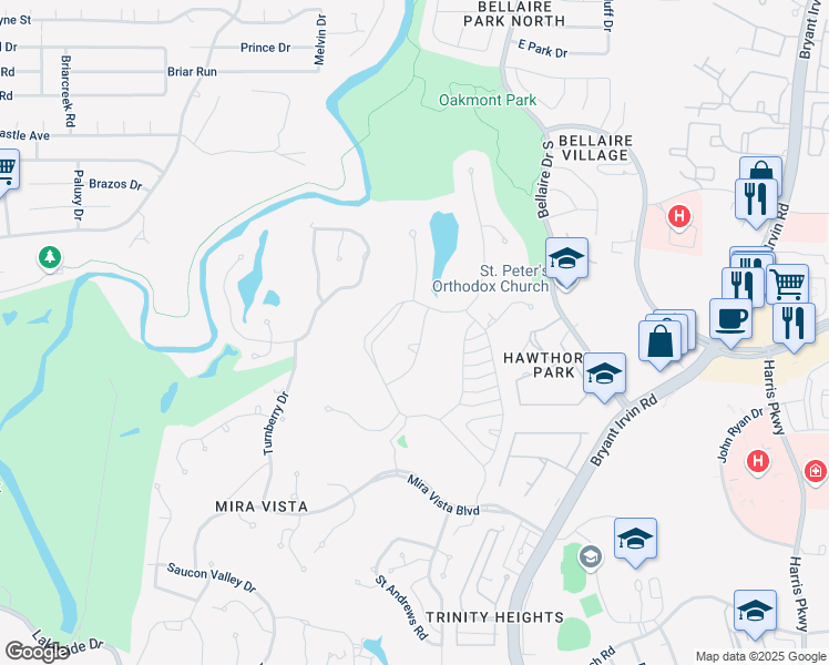 map of restaurants, bars, coffee shops, grocery stores, and more near 6016 Annandale Drive in Fort Worth