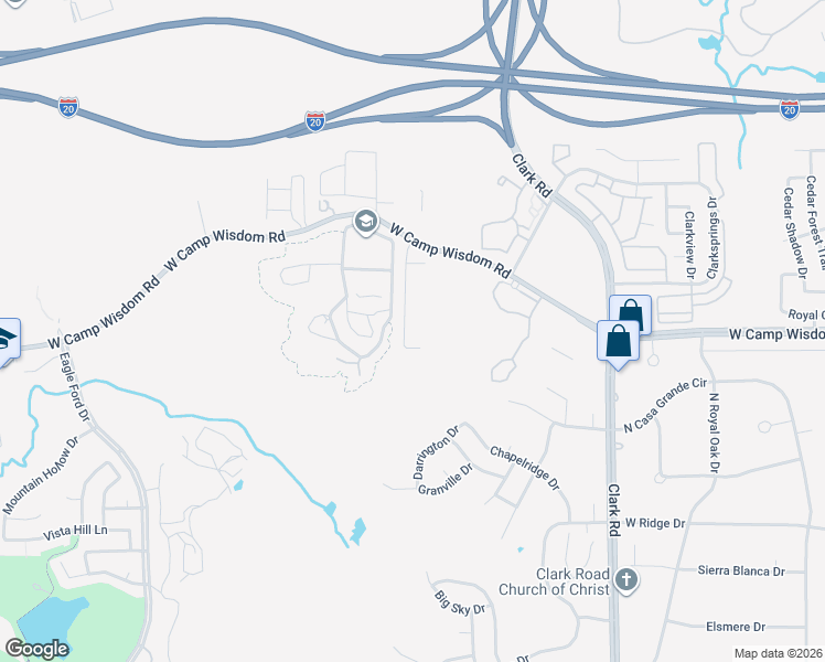 map of restaurants, bars, coffee shops, grocery stores, and more near 8414 Timberbrook Lane in Dallas