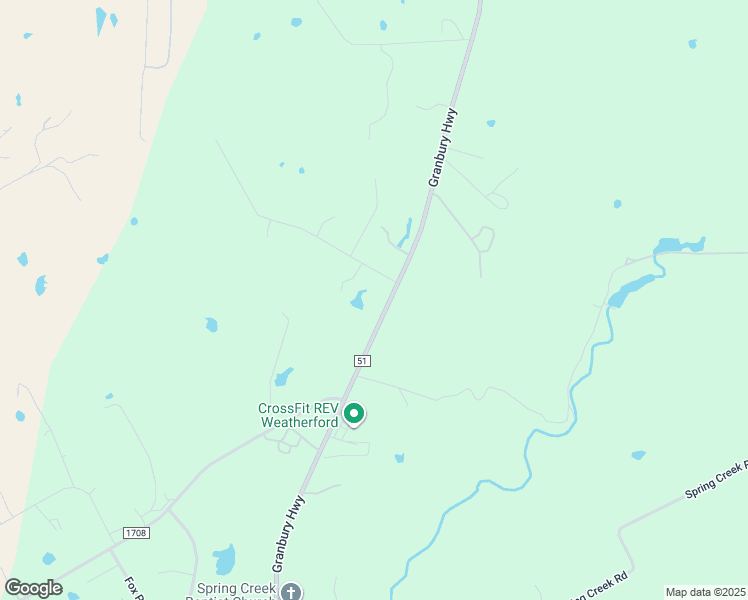 map of restaurants, bars, coffee shops, grocery stores, and more near 6212 Granbury Highway in Weatherford