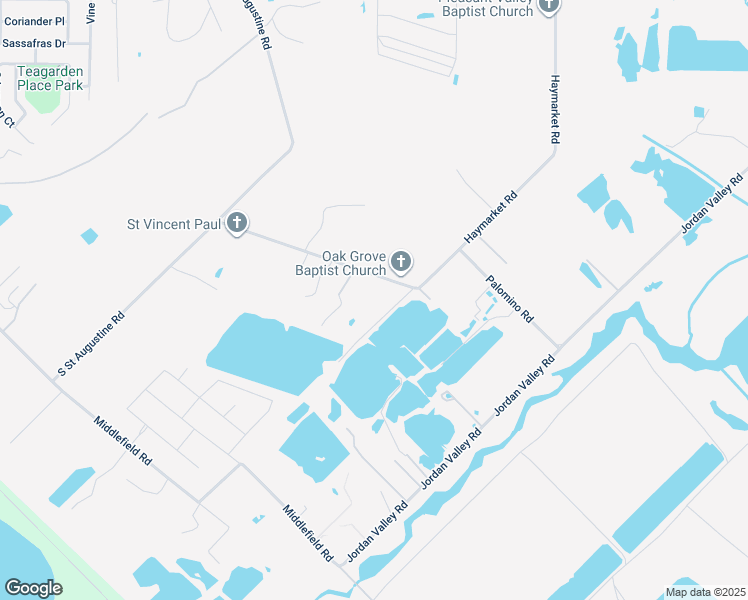 map of restaurants, bars, coffee shops, grocery stores, and more near 2550 Haymarket Road in Dallas