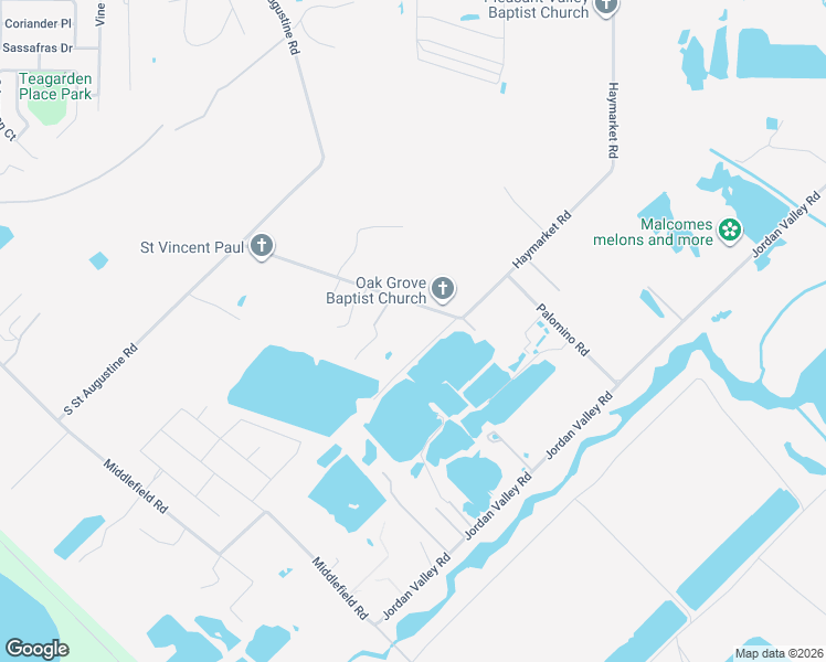 map of restaurants, bars, coffee shops, grocery stores, and more near 2550 Haymarket Road in Dallas