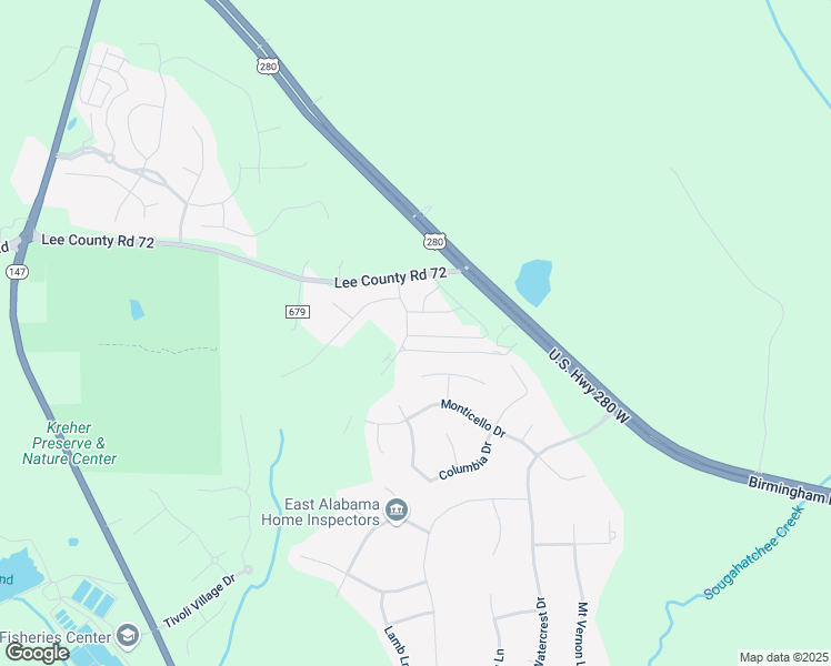 map of restaurants, bars, coffee shops, grocery stores, and more near 501 Cloverdale Drive in Auburn