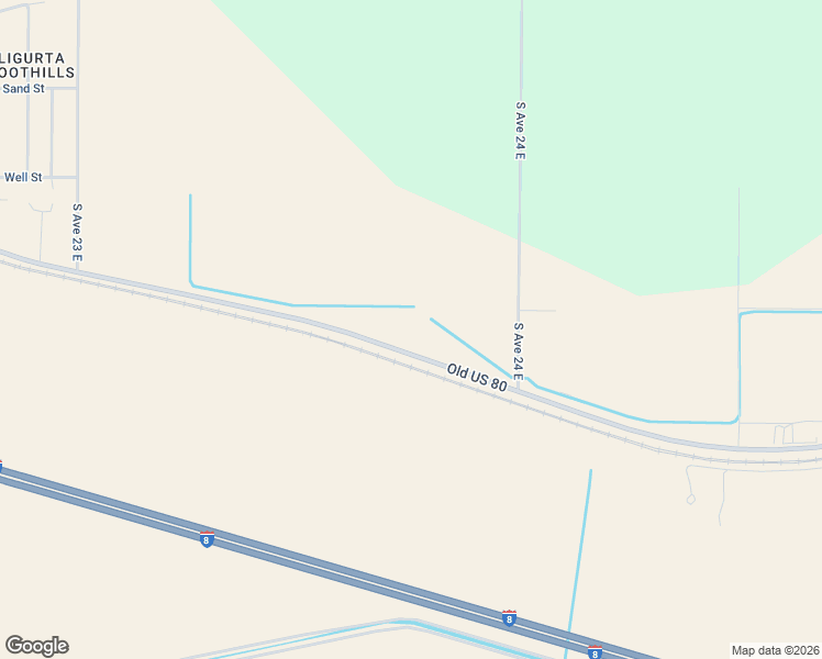 map of restaurants, bars, coffee shops, grocery stores, and more near 23710 Old Highway 80 in Wellton