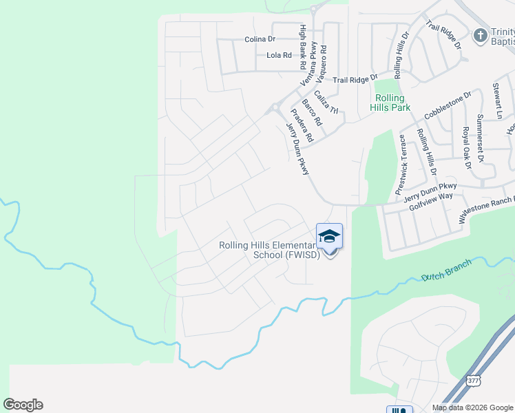 map of restaurants, bars, coffee shops, grocery stores, and more near 10464 Gray Hills Drive in Fort Worth
