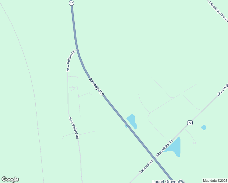 map of restaurants, bars, coffee shops, grocery stores, and more near 13164 Georgia Highway 129 in Dry Branch