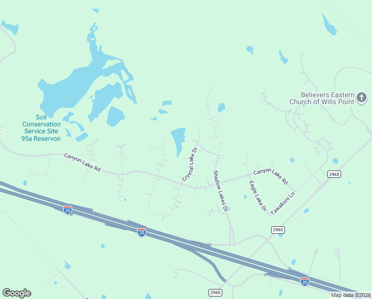map of restaurants, bars, coffee shops, grocery stores, and more near 1143 Crystal Lake Drive in Wills Point