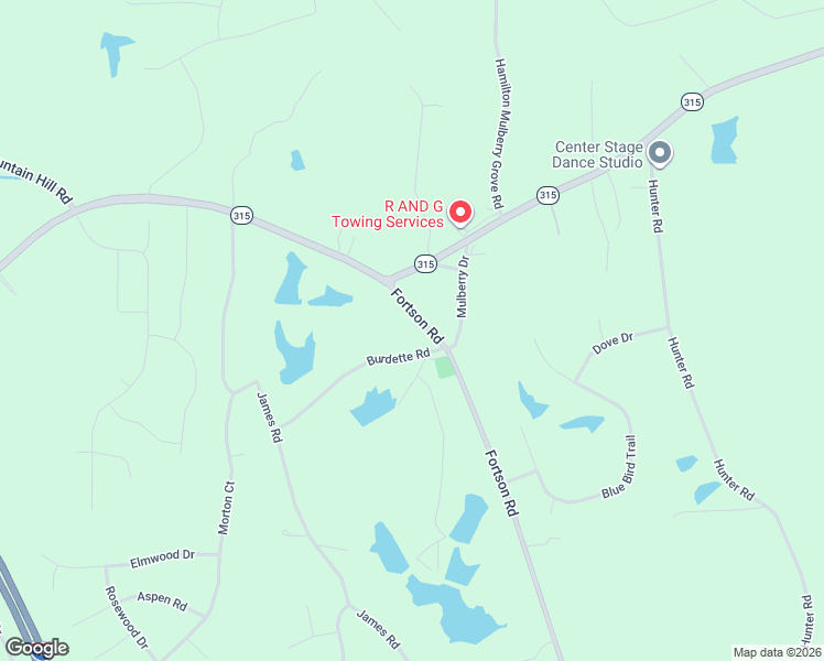 map of restaurants, bars, coffee shops, grocery stores, and more near 101 Fortson Road in Harris County